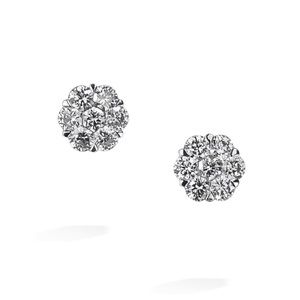 14k white gold diamond earrings